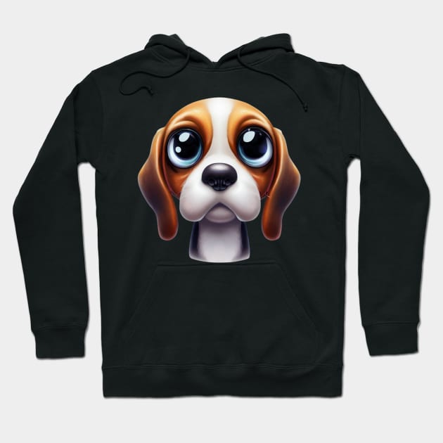 Pawsitivity Beagle Hoodie by Art By Mojo